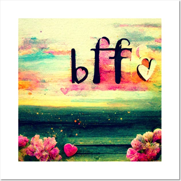 You are my BFF - best friends forever Wall Art by Liana Campbell